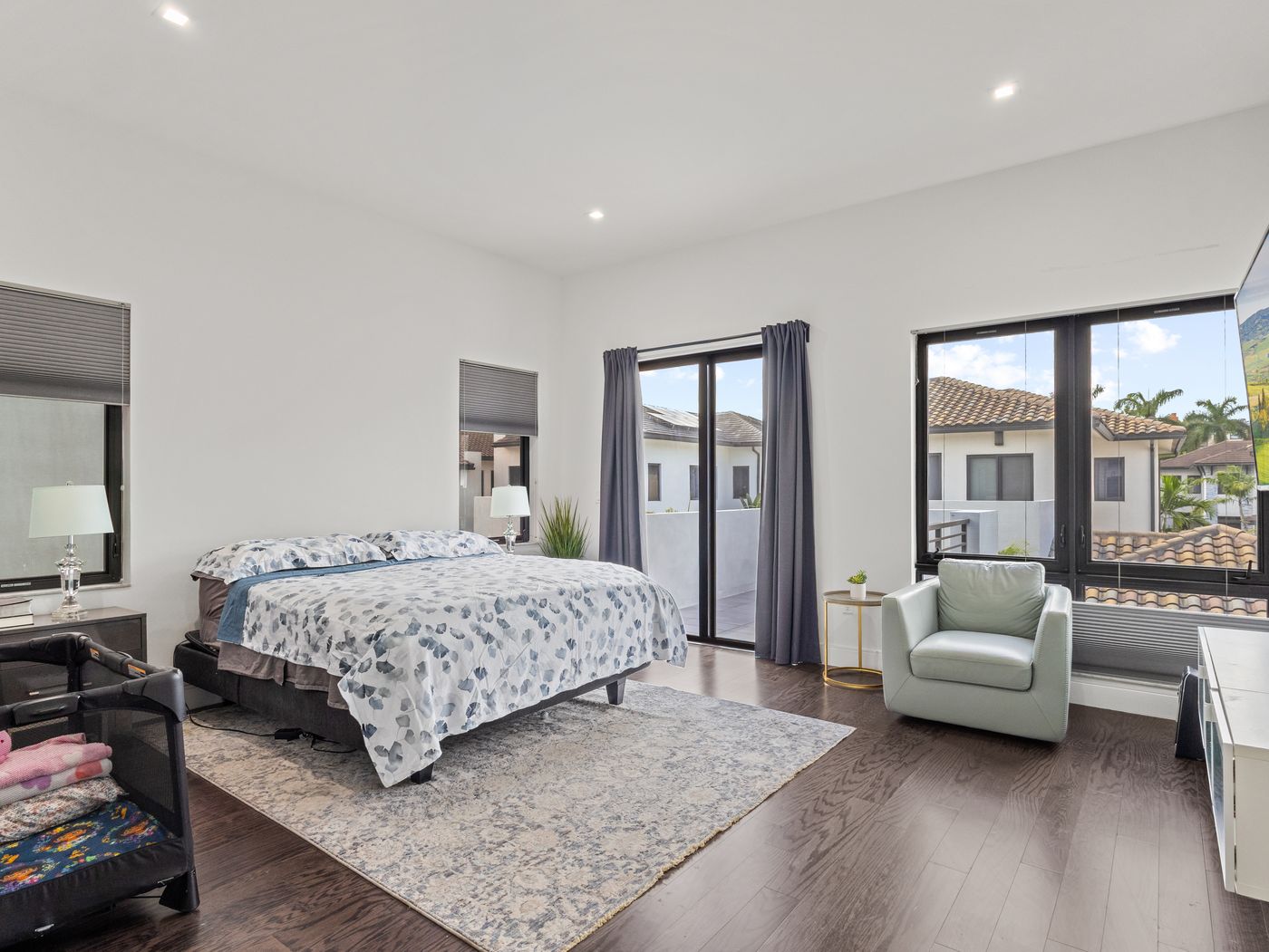 Spacious bedroom in a luxury home in Canarias at Downtown Doral